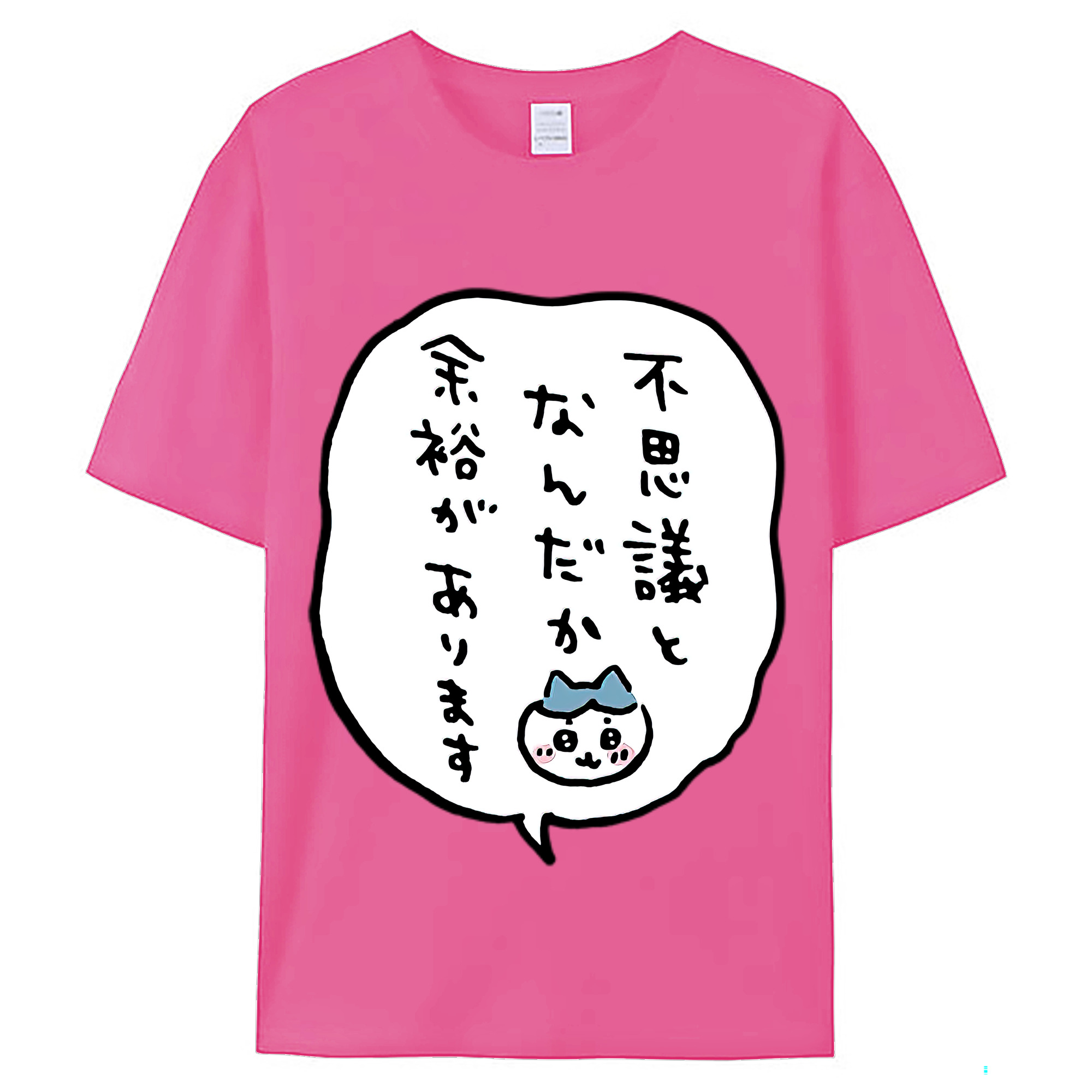 （画像用） ちいかわ ハチワレ Chii-kawa hachiware レディースカジュアルプリントTシャツ（綿100％）